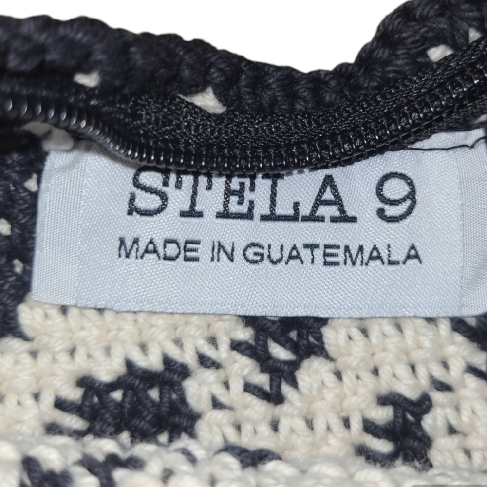 STELLA 9 ANTHROPOLOGIE BUCKET BAG PURSE WOMENS BOHEMIAN CROCHET HOBO GUATEMALAN - Picture 12 of 14